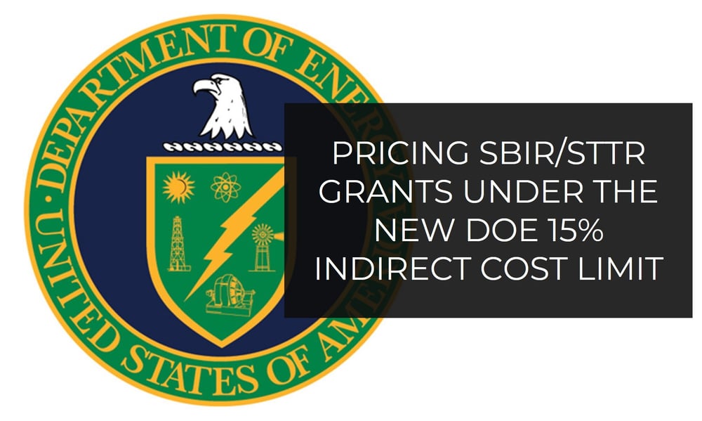 Pricing DoE SBIR grants under the new 15 percent indirect cost limit