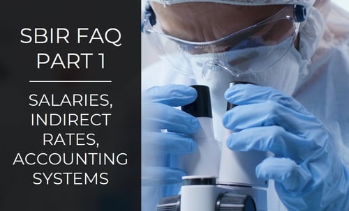 SBIR Compliance FAQ - Salaries, Indirect Rates, Accounting Systems